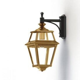 Place des Vosges 02.05. | Wandleuchte mit hängender Laterne aus Messing von Roger Pradier